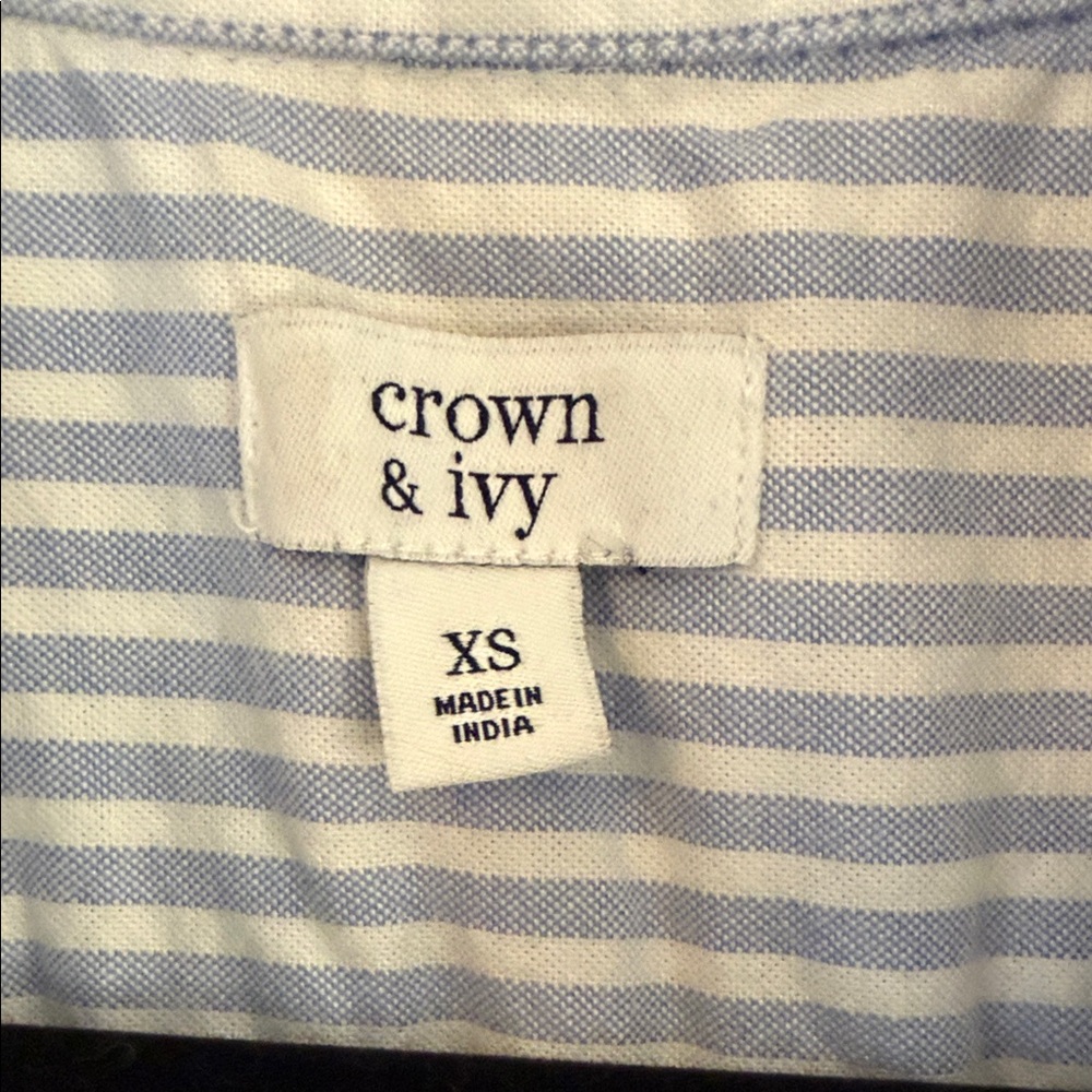Light Blue Striped Mini Dress - Picture 2 of 5